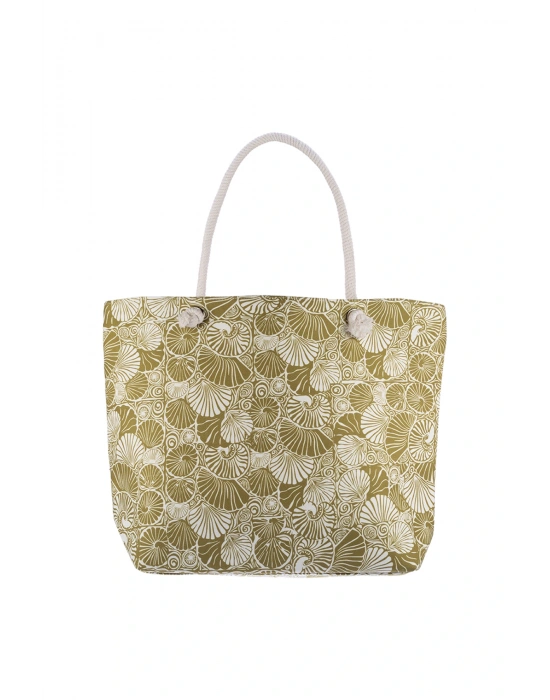 Kadın Fermuarlı Plaj Çantası Desenli Plaj Çantası Günlük Çanta Piknik Çantası Y25670-01