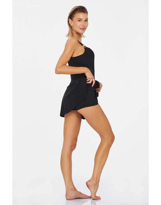 PİERRE CARDİN YENİ SEZON 2025 SU TUTMAYAN KUMAŞ TÜL DETAYLI ASKILI ETEKLİ MAYO HT2758