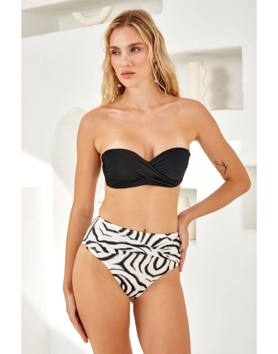 Kaplı Straplez Bikini Takım 4235