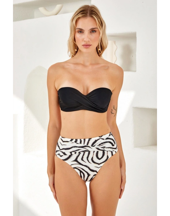 Kaplı Straplez Bikini Takım 4235