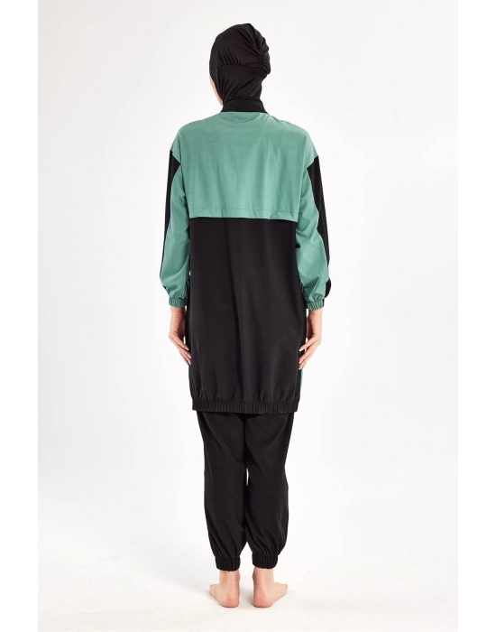 SPORCU LİKRA PARAŞÜT KUMAŞ HIZLI KURUYAN KADIN TESETTÜR MAYO