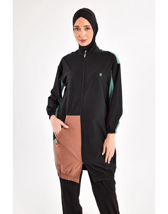 SPORCU LİKRA PARAŞÜT KUMAŞ HIZLI KURUYAN KADIN TESETTÜR MAYO