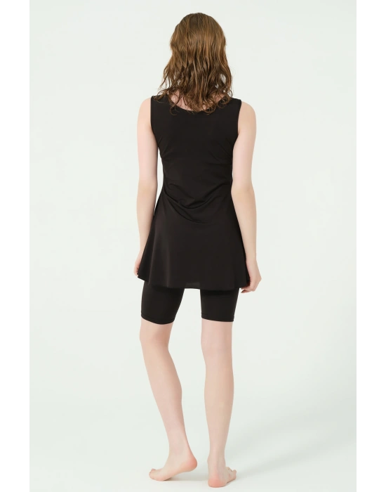 Klasik Sıfır Kol Yarı Kapalı Mayo