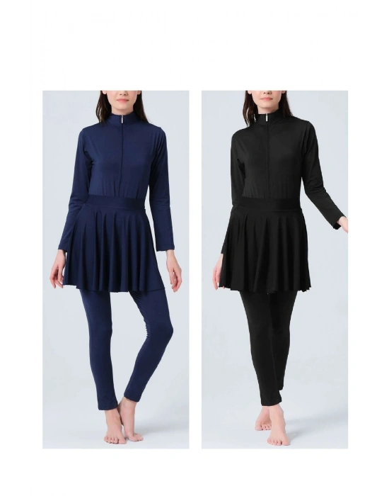 Büzgülü Kloş Etek Siyah