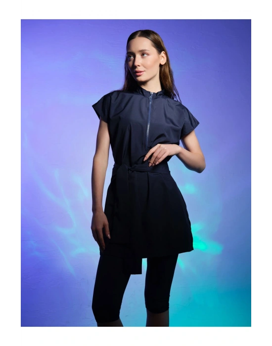 Spor Yarım Kol Yarı Kapalı Mayo