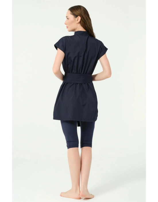 Spor Yarım Kol Yarı Kapalı Mayo