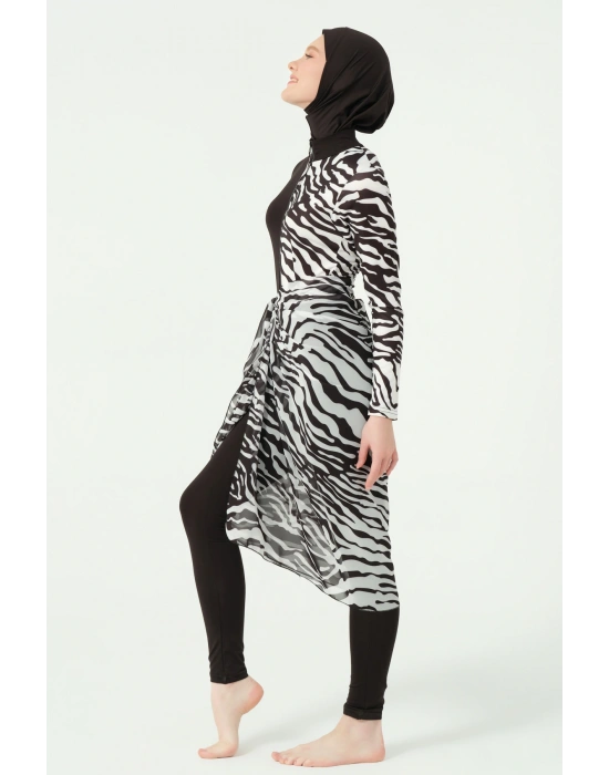 Zebra Desenli Tulum Mayo