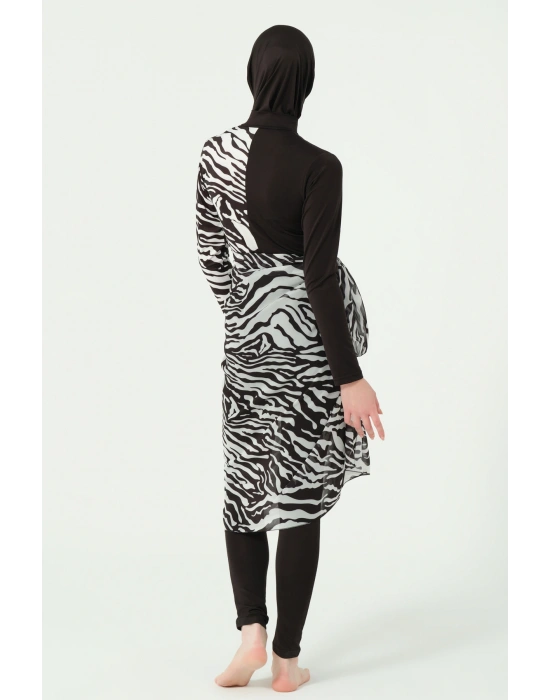 Zebra Desenli Tulum Mayo