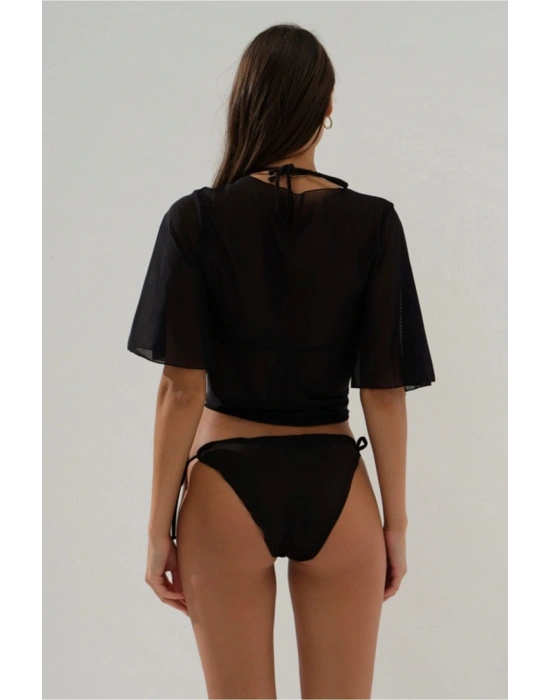 Kadın Siyah Bolero Pareo – Plaj Üstü Şifon, Hafif Ve Şık Tasarım 2025