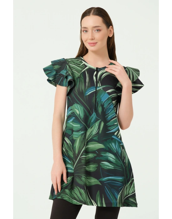 Feyora Desenli Yarım Kol Yarı Kaplı Mayo ALF25758