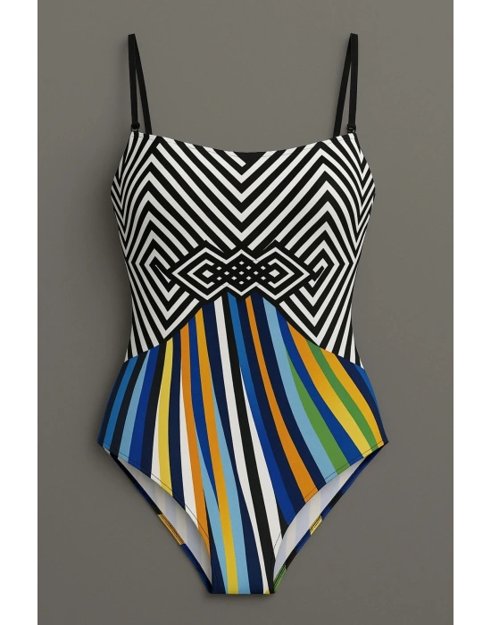 Yeni Sezon 2025 Desenli Soft Straplez Mayo