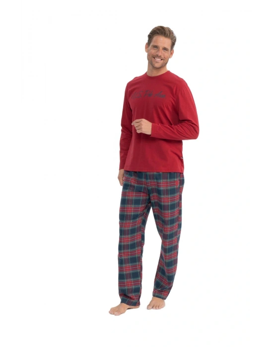 U.S. Polo Assn. Erkek Uzun Kollu Yuvarlak Yaka Penye Dokuma Eşofman Pijama Takımı S25851