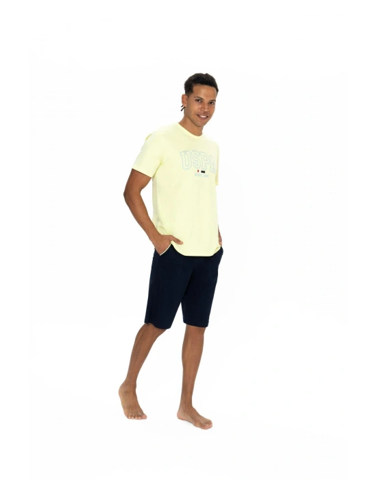 Erkek Sarı Şort Takım - 18873