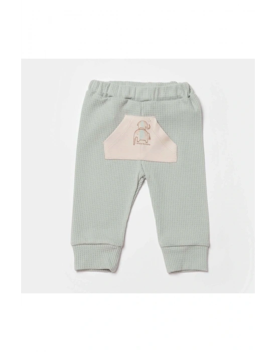 Waffle I Love To My Mama Bebek Pantolon 57894 Bej-mint