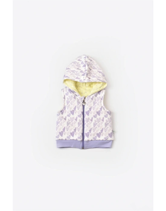 Baby Kız Bebek Fermuarlı Yelek Lila 61455