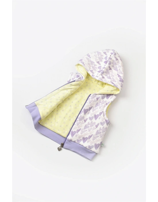 Baby Kız Bebek Fermuarlı Yelek Lila 61455
