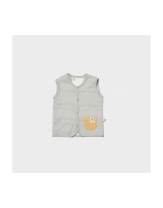 Biorganic Penguin Club Yelek 61511 Ekru Gri