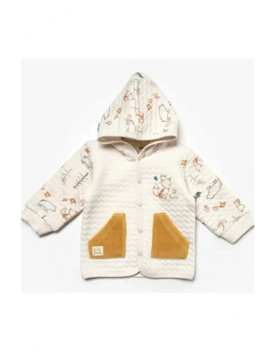 Bibaby Wild Forest Bebek Hırka 61512 Hardal Bej