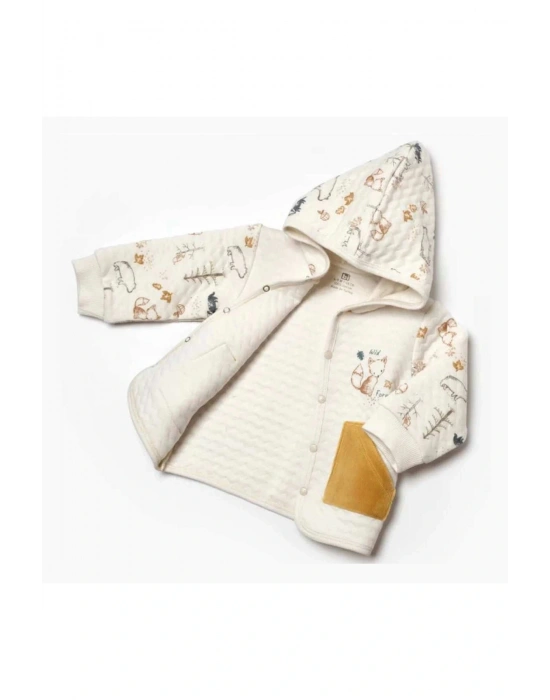 Bibaby Wild Forest Bebek Hırka 61512 Hardal Bej