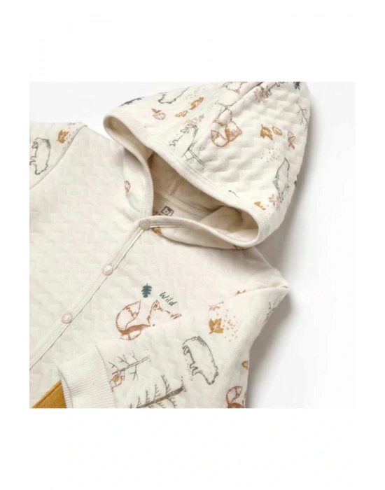Bibaby Wild Forest Bebek Hırka 61512 Hardal Bej