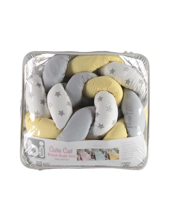 Kız Bebek Cute Cat Saç Örgü Mobilya Uyku Beşik Seti