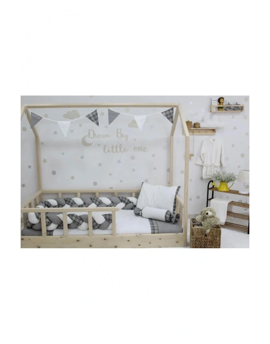 Ekose Montessori Uyku Seti 69121 Gri