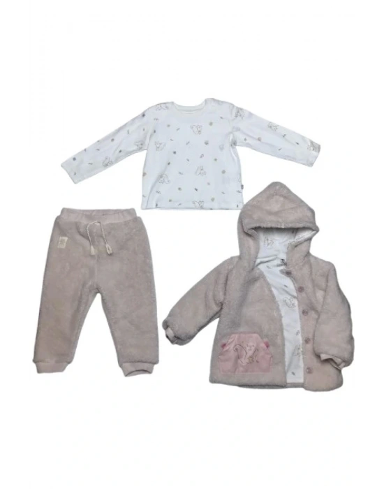 Pretty Moments 3Lü Bebe Takım 73339 Ecru Pink