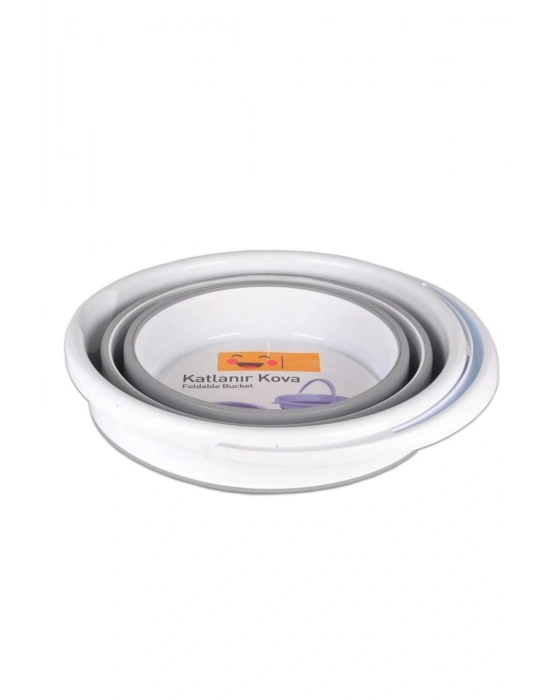 Bebek Ve Çocuk Katlanır Su Kovası Gri(12,8 Litre), Banyo Kovası (sk-315)