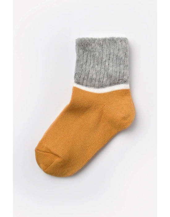 Kız Çocuk Organic Soket Çorap Turuncu