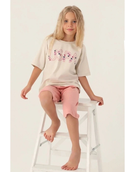 KIZ ÇOCUK KAPRİ TAKIM - KREM