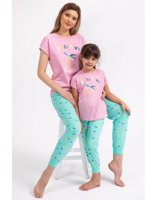 Rolypoly Positive Stay Pembe Kadın Pijama Takımı