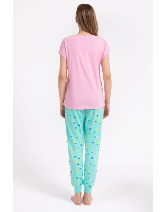 Rolypoly Positive Stay Pembe Kadın Pijama Takımı