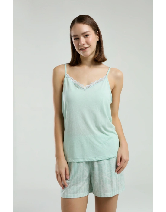 Kadın Yeşil Pijama Takım