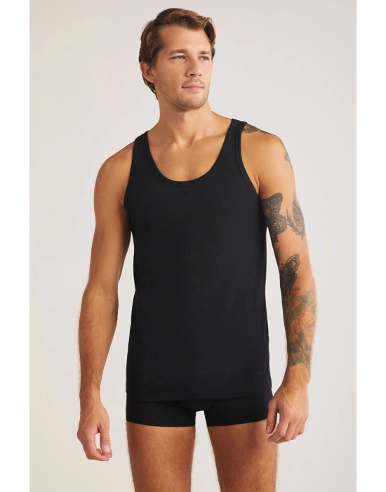 Scott Askılı 2li Basic Erkek Atlet - Siyah