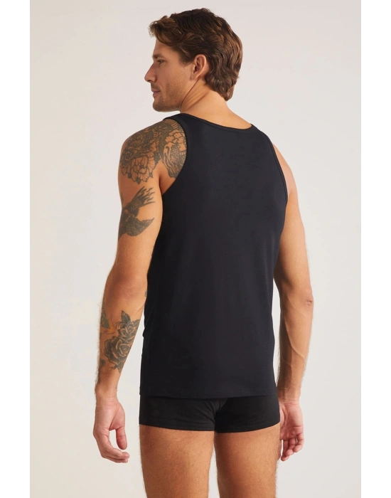 Scott Askılı 2li Basic Erkek Atlet - Siyah