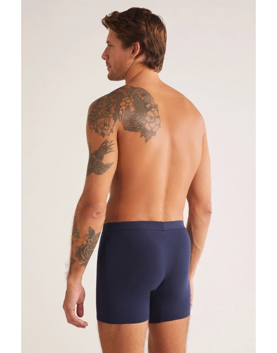 2li Boxer Arsenal Düz Uzun Boy Modal Pamuk Likralı Erkek Boxer