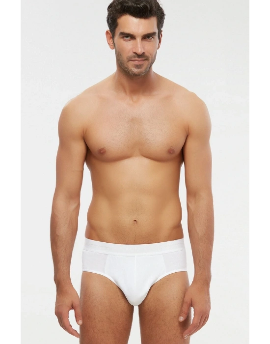 Cuba Pamuklu 2li Beyaz Erkek Slip