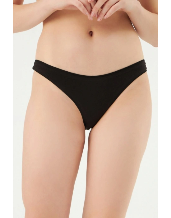Düşük Bel Izsiz 3lü Slip Külot Siyah-beyaz-ten Ersk730