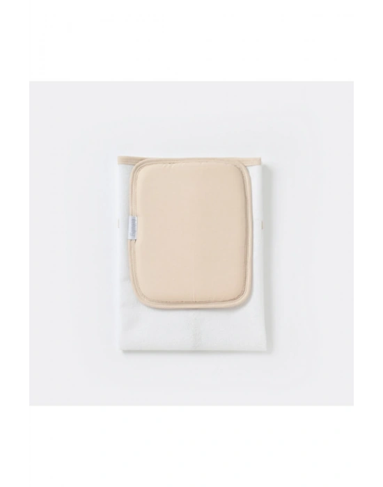 Organik Yastıklı Muşamba Pratik Alt Açma Beyaz- Bej