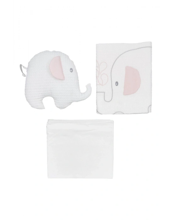 BİBABY SOMON RENK FİLLİ BEBEK PİKE  TAKIMI