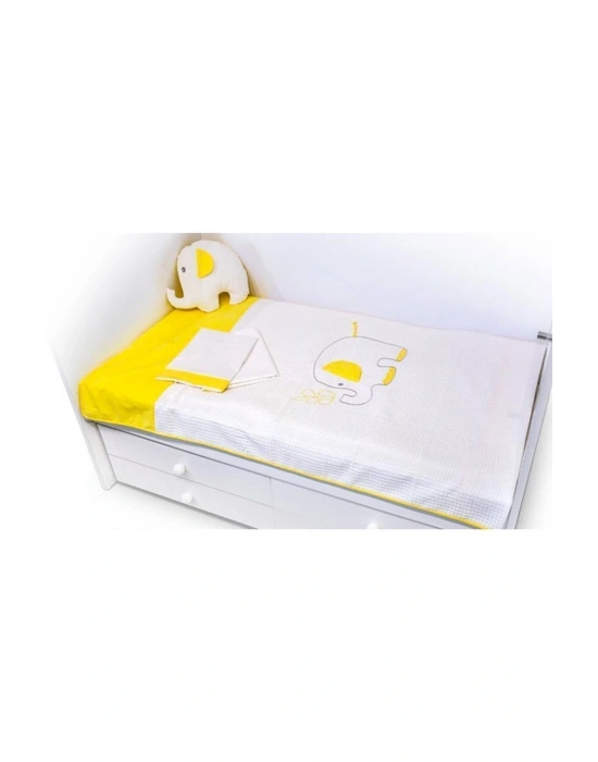 BİBABY SOMON RENK FİLLİ BEBEK PİKE  TAKIMI