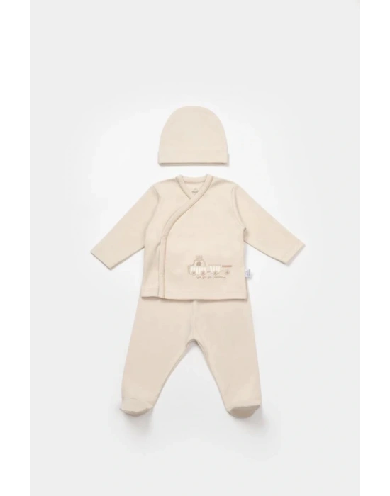 Bimini Canvas Trains Boy 3lü Set 73349 Latte