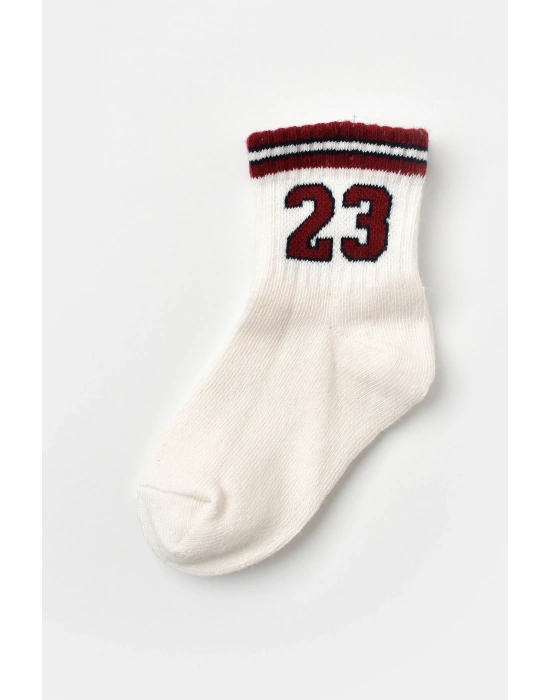 Çocuk Organic Soket Çorap Ekru