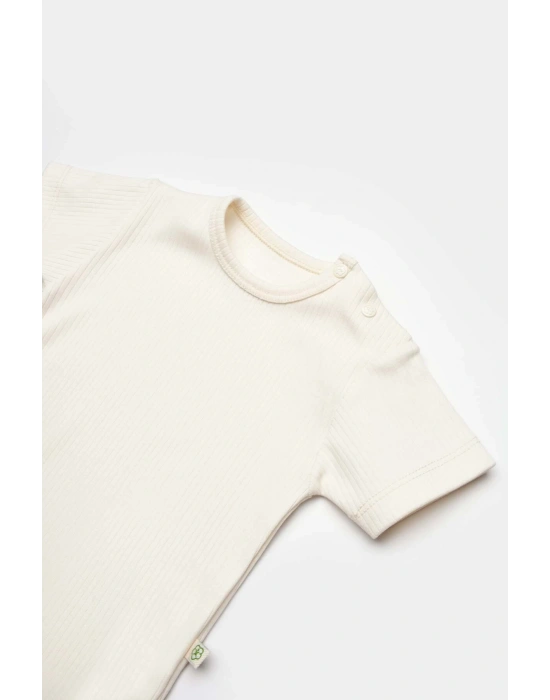 Küçük Atlı Salopet Tulum Ekru