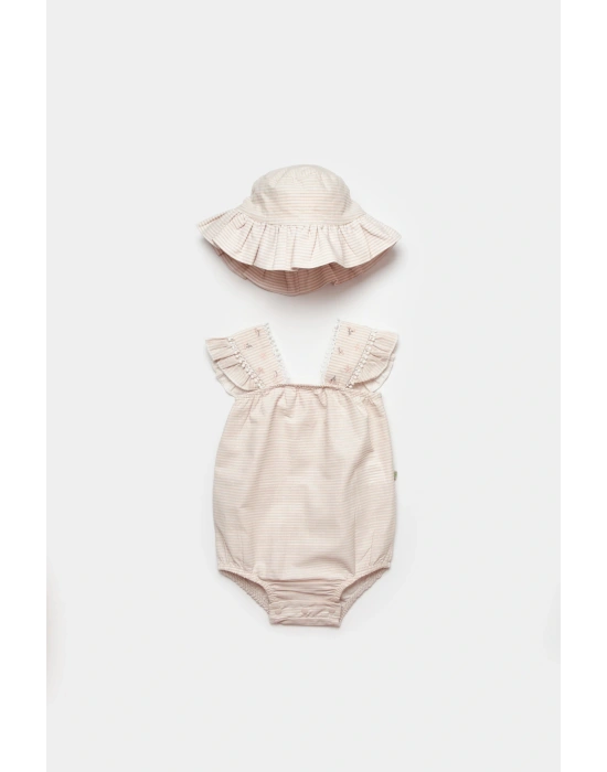 Sweet Garden Ekru Şort Tulum