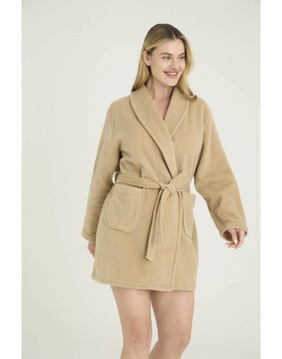 Kadın Sabahlık Düz Polyester Şık Tasarım