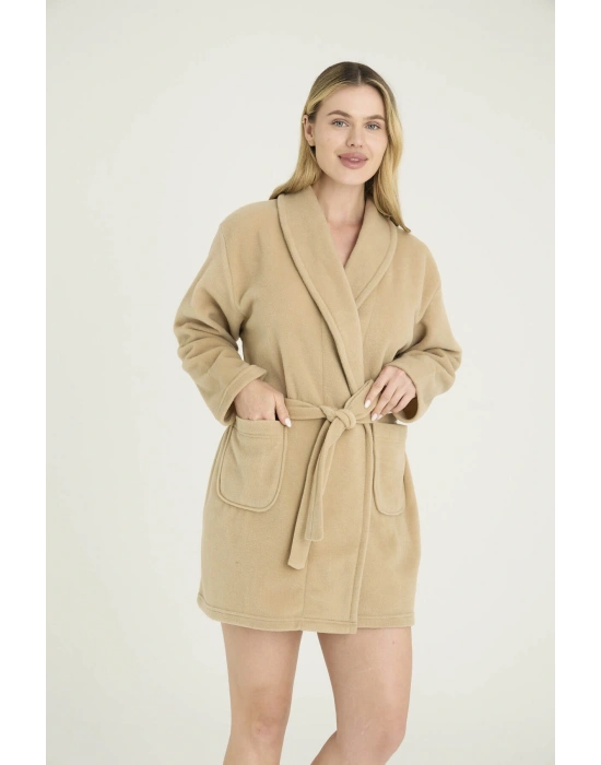 Kadın Sabahlık Düz Polyester Şık Tasarım