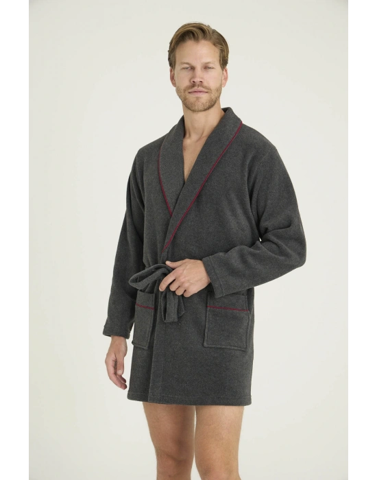 Erkek Tek Rob-Sabahlık Çizgi Detaylı Konforlu Tasarım