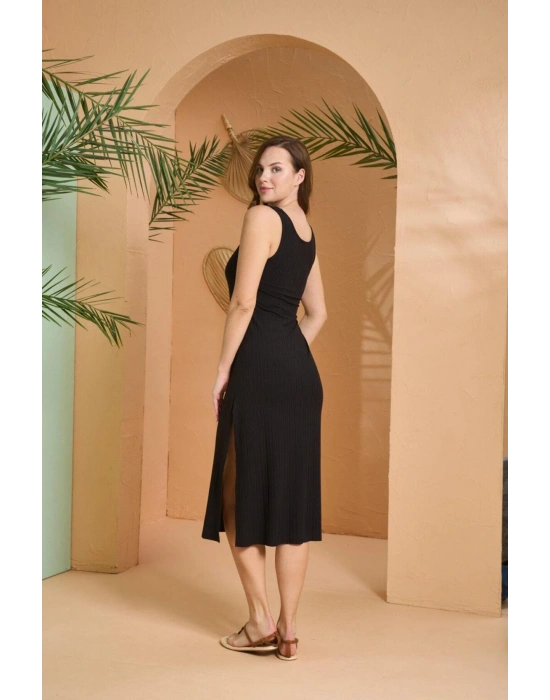 Kadın Siyah Elbise 27024