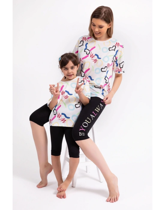 Rolypoly Be You Always Krem Kadın Kapri Tayt Takım